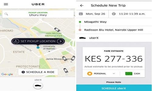 Uber Taxi in Kenya